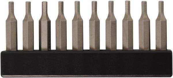 Wiha - 1/2" Hex Screwdriver Bit - 4mm Drive, 28mm OAL - Exact Industrial Supply