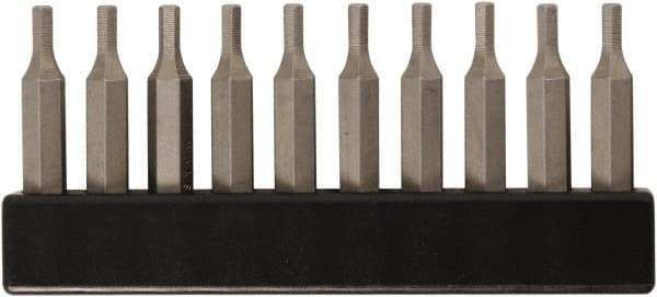 Wiha - 4mm Hex Screwdriver Bit - 4mm Drive, 28mm OAL - Exact Industrial Supply