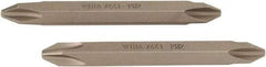 Wiha - #2, Phillips Screwdriver Bit - 1/4" Drive, - Exact Industrial Supply