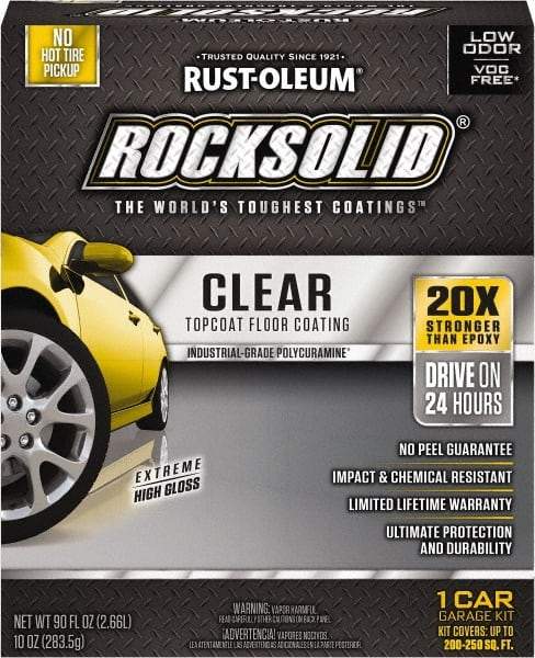 Rust-Oleum - 70 oz Clear Floor Coating - Low Odor & Chemical Resistant - Exact Industrial Supply