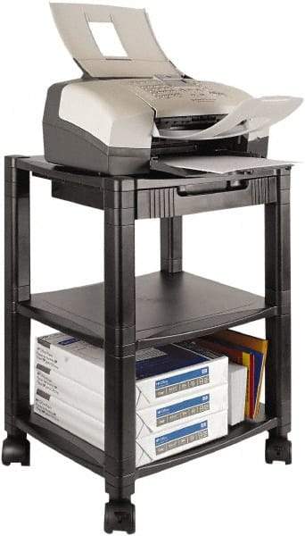 Kantek - Black Printer/Copier Stand - Use with Computer, Fax Machines, Printer - Exact Industrial Supply