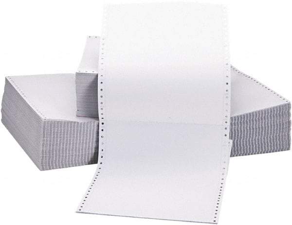 UNIVERSAL - White Two-Part Carbonless Paper - Use with Tractor-Feed Printers - Exact Industrial Supply