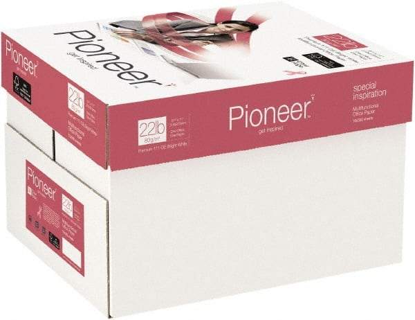 Pioneer - 8-1/2" x 11" Bright White Copy Paper - Use with Copiers, Inkjet Printers, Laser Printers - Exact Industrial Supply