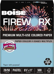 Boise - 8-1/2" x 11" Turbulent Turquoise Colored Copy Paper - Use with Laser Printers, Copiers, Plain Paper Fax Machines, Multifunction Machines - Exact Industrial Supply