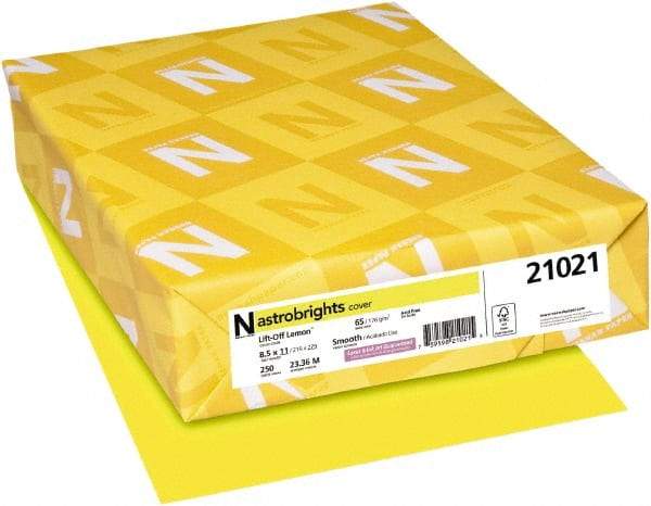 Neenah Paper - 8-1/2" x 11" Lift-Off Lemon Colored Copy Paper - Use with Inkjet Printers, Laser Printers, Copiers - Exact Industrial Supply