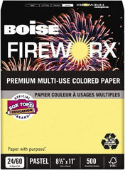Boise - 8-1/2" x 11" Crackling Canary Colored Copy Paper - Use with Laser Printers, Copiers, Plain Paper Fax Machines, Multifunction Machines - Exact Industrial Supply