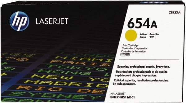 Hewlett-Packard - Yellow Toner Cartridge - Use with HP Color LaserJet Enterprise M651 - Exact Industrial Supply