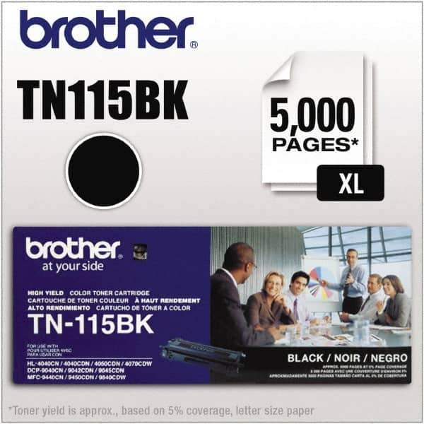 Brother - Black Toner Cartridge - Use with Brother DCP-9040CN, 9045CDN, HL-4040CDN, 4040CN, 4070CDW, MFC-9440CN, 9550CDN, 9840CDW - Exact Industrial Supply