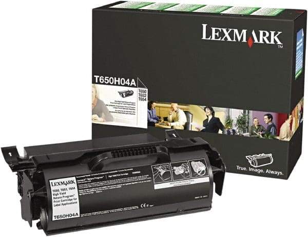 Lexmark - Black Toner Cartridge - Use with Lexmark T650dn, T650dtn, T650n, T652dn, T652dtn, T652n, T654dn, T654dtn, T654n, T656dne - Exact Industrial Supply