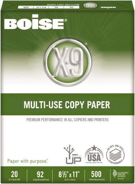 Boise - 8-1/2" x 11" White Copy Paper - Use with High-Speed Copiers, High-Speed Printers, Fax Machines, Multifunction Machines - Exact Industrial Supply