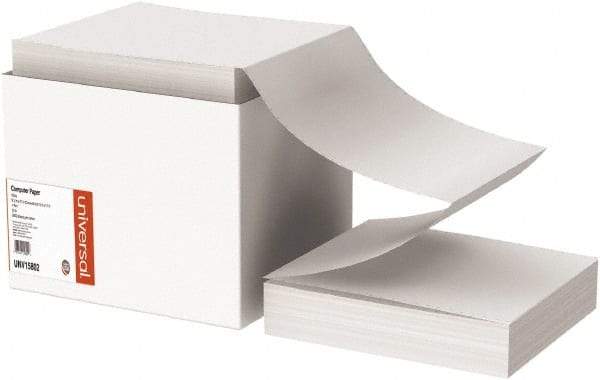 UNIVERSAL - White Computer Paper - Use with Tractor-Feed Printers - Exact Industrial Supply
