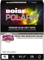Boise - 8-1/2" x 11" White Copy Paper - Use with Copiers, Laser Printers - Exact Industrial Supply