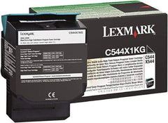 Lexmark - Black Toner Cartridge - Use with Lexmark C544dn, C544dtn, C544dw, C544n, X544dn, X544dtn, X544dw, X544n - Exact Industrial Supply