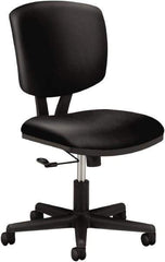 Hon - 40" High Task Chair - 25" Wide x 25-3/4" Deep, Leather Seat, Black - Exact Industrial Supply