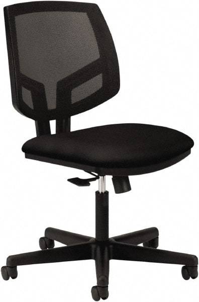 Hon - 38-3/4" High Task Chair - 24" Wide x 25" Deep, 100% Polyester Seat, Black - Exact Industrial Supply