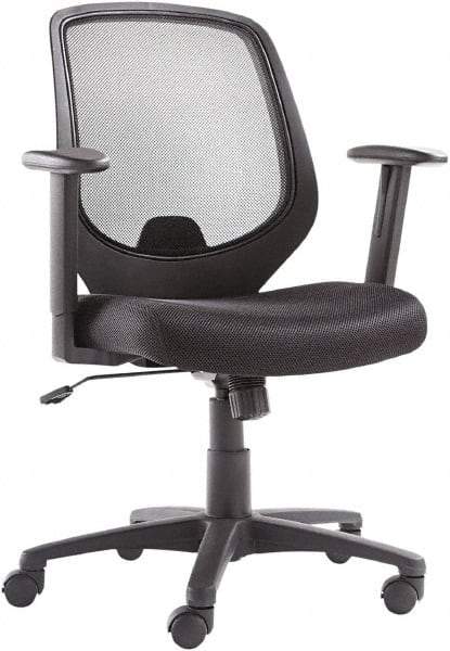 OIF - 40-3/8" High Mid Back Chair - 24" Wide x 22-7/8" Deep, Mesh Seat, Black - Exact Industrial Supply