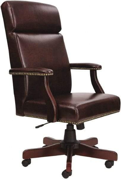 ALERA - 48-3/4" High High Back Chair - 26" Wide x 29" Deep, Vinyl Seat, Burgundy - Exact Industrial Supply