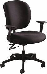 Safco - 38" High Task Chair - 26" Wide x 26" Deep, Foam Seat, Black - Exact Industrial Supply