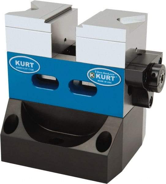 Kurt - 1 Piece Vise Riser - Aluminum, 5" Long, 4-3/4" Wide, 2-11/16" High - Exact Industrial Supply