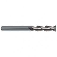 10mm Dia. - 100mm OAL - 45° Helix Bright Carbide End Mill - 2 FL - Exact Industrial Supply