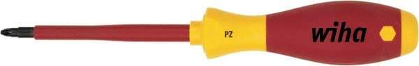 Wiha - #0 Point, 60mm Blade Length Posidrive Screwdriver - 164mm OAL - Exact Industrial Supply