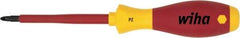 Wiha - #0 Point, 60mm Blade Length Posidrive Screwdriver - 164mm OAL - Exact Industrial Supply