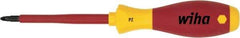 Wiha - #1 Point, 80mm Blade Length Posidrive Screwdriver - 191mm OAL - Exact Industrial Supply