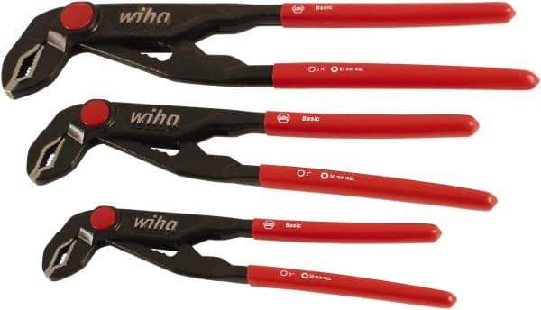 Wiha - 3 Piece Insulated Plier Set - Comes in Box - Exact Industrial Supply