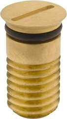 Jergens - 1 Piece M12x1.75 Vise Chip Plug - Brass, 23" Long, 14.5mm Wide - Exact Industrial Supply