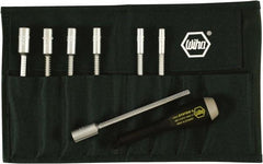 Wiha - 8 Piece 5 to 10mm Nutdriver Set - Solid Shaft, ESD Safe Handle - Exact Industrial Supply