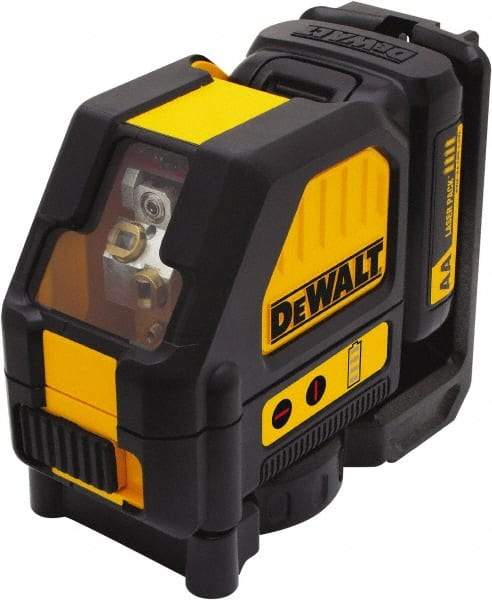 DeWALT - 2 Beam 165' Max Range Self Leveling Cross Line Laser - Red Beam, 1/8" at 30' Accuracy, 17-3/4" Long x 13" Wide x 6-1/8" High, Battery Included - Exact Industrial Supply