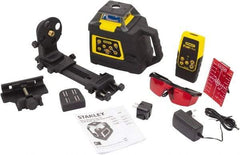 Stanley - 2,000' Measuring Range, 1/16" at 100' Accuracy, Self-Leveling Rotary Laser - ±5° Self Leveling Range, 150, 300 & 600 RPM, 1 Beam, NiCad Battery Included - Exact Industrial Supply