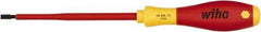 Wiha - 5.5mm Blade Width, Standard Slotted Screwdriver - 125mm Blade Length, Solid/Hex Shank - Exact Industrial Supply