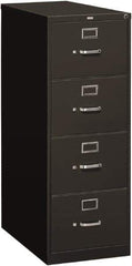 Hon - 18-1/4" Wide x 52" High x 26-1/2" Deep, 4 Drawer Vertical File - Steel, Charcoal - Exact Industrial Supply