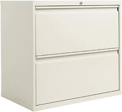 ALERA - 30" Wide x 28.38" High x 19-1/4" Deep, 2 Drawer Lateral File - Steel, Light Gray - Exact Industrial Supply
