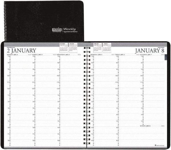 House of Doolittle - 26 Sheet, 8-1/2 x 11", Weekly Planner - Black - Exact Industrial Supply