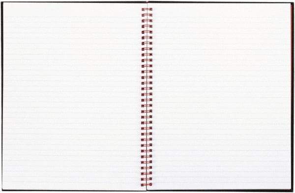 Black n Red - 70 Sheet, 8-1/2 x 11", Legal (Style) Hardbound Notebook - Black - Exact Industrial Supply