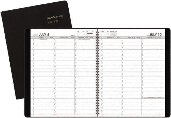 AT-A-GLANCE - 26 Sheet, 5-1/2 x 8-1/2", Accounting Book - Black - Exact Industrial Supply