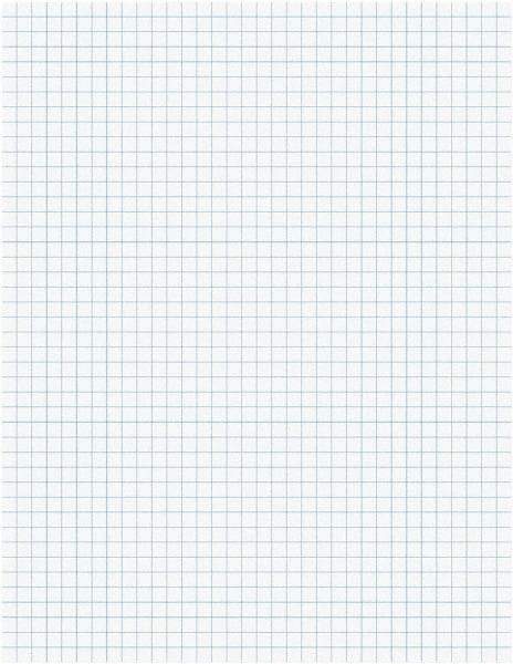 TOPS - 50 Sheet, 8-1/2 x 11", Quadrille Quadrille Pads - White - Exact Industrial Supply