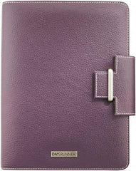 DayRunner - 32 Sheet, 5-1/2 x 8-1/2", Refillable Planner - Eggplant - Exact Industrial Supply