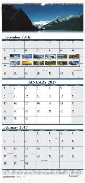 House of Doolittle - 12 Sheet, 9-1/4 x 11-7/8", Wall Calendar - Exact Industrial Supply