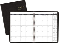 AT-A-GLANCE - 24 Sheet, 8-1/2 x 11", Monthly Planner - Black - Exact Industrial Supply