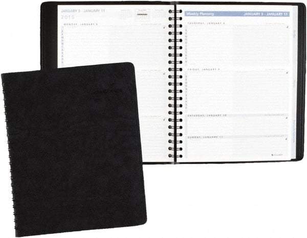 AT-A-GLANCE - 26 Sheet, 8-1/4 x 10-7/8", Appointment Book - Black - Exact Industrial Supply