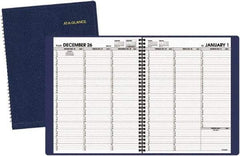 AT-A-GLANCE - 128 Sheet, 8-1/4 x 10-7/8", Weekly Planner - Navy - Exact Industrial Supply