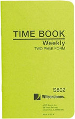 Wilson Jones - 36 Sheet, 4-1/8 x 6-3/4", Foreman\x92s Time Book - White - Exact Industrial Supply