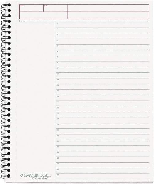 Cambridge - 80 Sheet, 8-1/2 x 11", Business Notebook - Black - Exact Industrial Supply