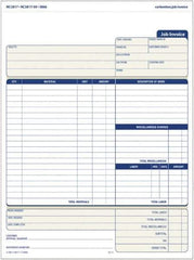 TOPS - 50 Sheet, 4-1/4 x 5-1/2", Invoice Book - Blue & White - Exact Industrial Supply