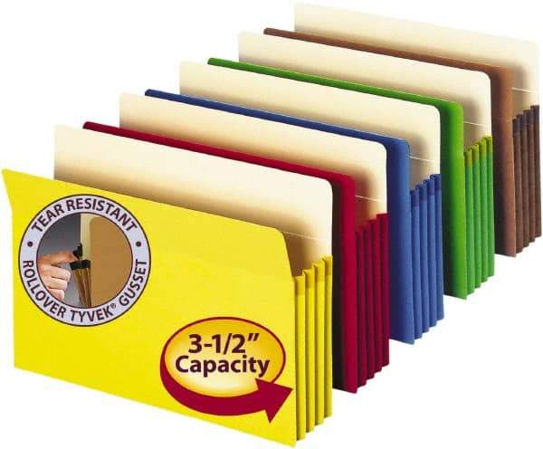 SMEAD - 9-1/2 x 14-1/2", Legal, Assorted Colors, Expansion Folders - Straight Tab Cut Location - Exact Industrial Supply