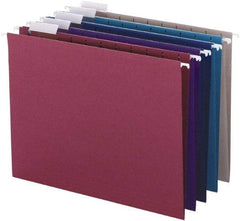 SMEAD - 8-1/2 x 11", Letter Size, Assorted Colors, Hanging File Folder - 11 Point Stock, 1/5 Tab Cut Location - Exact Industrial Supply