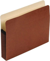Pendaflex - 8-1/2 x 11", Letter Size, Brown, 5-1/4" Expanding Wallet - Straight Tab Cut Location - Exact Industrial Supply